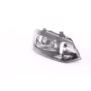 Lights, Right Headlamp (Single Reflector, Halogen, Takes H4 Bulb, Supplied With Motor) for Volkswagen Polo 2009 2014, 