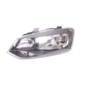 Lights, Left Headlamp (Single Reflector, Halogen, Takes H4 Bulb , Supplied With Motor) for Volkswagen Polo 2009 2014, 