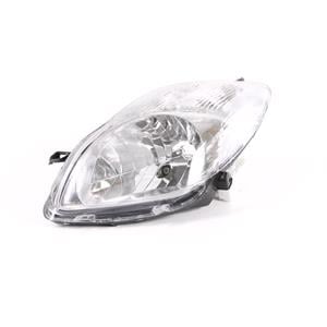 Lights, Left Headlamp (Halogen, Takes H4 Bulb, Supplied Without Motor) for Toyota YARIS/VITZ 2009 2011, 