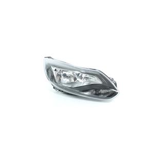 Lights, Right Headlamp (With Black Bezel, Halogen, Takes H7 / H1 Bulbs, Supplied With Motor) for Ford FOCUS III 2011 2014, 