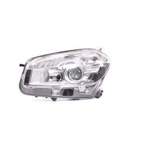 Lights, Left Headlamp (Halogen, Takes H7 / H7 Bulbs, Supplied Without Bulbs or Motor) for Nissan QASHQAI 2010 on, 