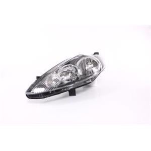 Lights, Left Headlamp (Halogen, Black Bezel, Takes H7 / H15 Bulbs, Supplied With Motor) for Ford FIESTA VI 2013 on, 