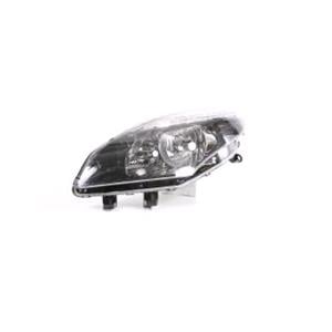 Lights, Left Headlamp (Black Bezel, Twin Reflector, Halogen, Takes H7/H7 Bulbs, Supplied Without Motor) for Renault SCÉNIC  2009 2011, 