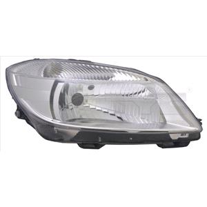 Lights, Right Headlamp (Electric, Supplied with Motor) for Skoda Fabia  2010 to 2014, TYC