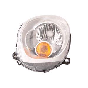 Lights, Left Headlamp (Halogen, Takes H4 Bulb, With Amber Indicator, Original Equipment) for Mini Countryman 2010 2016, 