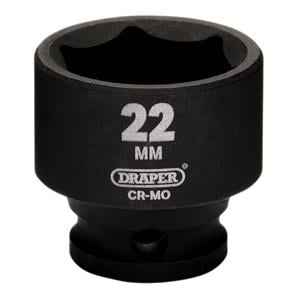 3/8" Impact Sockets, Draper 20171 HI TORQ Metric Impact Socket, 3/8" Sq. Dr., 22mm, Draper