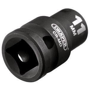 1/2" Impact Sockets, Draper 20183 HI TORQ Metric Impact Socket, 1/2" Sq. Dr., 11mm, Draper