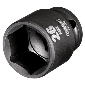 1/2" Impact Sockets, Draper 20188 Hi TORQ Impact Socket, 1/2" Sq. Dr., 26mm, Draper