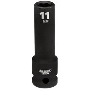 1/2" Impact Sockets, Draper 20190 Hi TORQ Deep Impact Socket, 1/2" Sq. Dr., 11mm, Draper