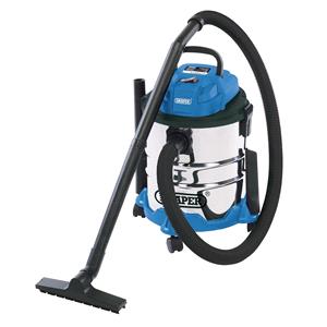 Vacuum Cleaners, Draper 20515 20L Wet and Dry Vacuum Cleaner with Stainless Steel Tank (1250W), Draper