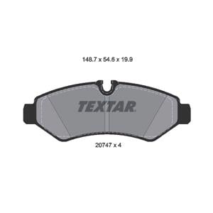 Brake Pads, Textar Rear Brake Pads (Full set for Rear Axle), Textar