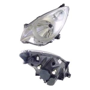 Lights, Left Headlamp (Halogen, Takes H4 Bulb, Supplied With Motor, Original Equipment) for Vauxhall AGILA 2008 on, 