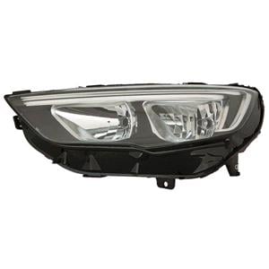 Lights, Left Headlamp (Halogen, Takes H7 / H7 Bulbs, With LED Daytime Running Lamp, Supplied Without LED Control Module) for Opel INSIGNIA B Grand Sport 2017 2021, 