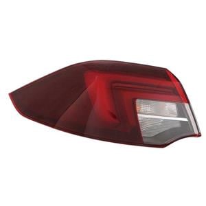 Lights, Left Rear Lamp (Outer, On Quarter Panel, Hatchback Models, LED / Halogen, Supplied Without Bulbholder) for Vauxhall INSIGNIA Mk II 2017 on, 