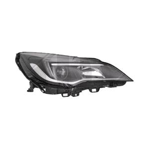 Lights, Right Headlamp (Halogen, Takes H7 / H1 Bulbs, With LED Daytime Running Light, Supplied With Bulbs & Motor, Original Equipment) for Vauxhall ASTRA K Saloon 2015 on, 