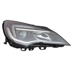 Lights, Right Headlamp (Halogen, Takes H7 / H1 Bulbs, With LED Daytime Running Light, Supplied With  Motor) for Vauxhall ASTRA K Saloon 2015 2019, 