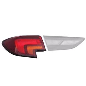 Lights, Left Rear Lamp (Outer, On Quarter Panel, 5 Door Hatchback Only, Standard Bulb Type, Supplied With Bulbholder, Original Equipment) for Vauxhall ASTRA 2015 2019, 