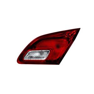 Lights, Right Rear Lamp (Inner, On Boot Lid, 5 Door Hatchback , Smoked Dark Red Type, Without Bulbholder, Original Equipment) for Opel ASTRA J 2012 2015, 