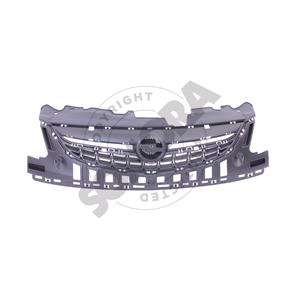 Grilles, Vauxhall Corsa D 2011 2014 Grille, Matte Black, Supplied Without Badge & Chrome Trim, TUV Approved, 