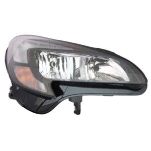 Lights, Right Headlamp (Halogen, Takes H7 / H7 Bulbs, Black Bezel, Supplied With Motor & Bulbs, Original Equipment) for Vauxhall CORSA Mk IV 2015 on, 