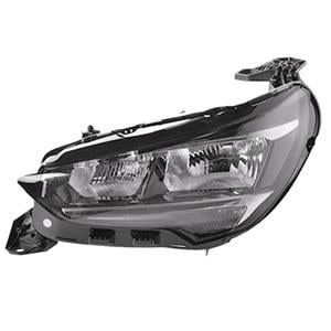 Lights, Left Headlamp Halogen, Takes H7 / H15 Bulbs, With Standard Bulb Daytime Running Light, Supplied With Bulbs & Motor, Original Equipment) for Vauxhall CORSA Mk V 2019 to 2023, 