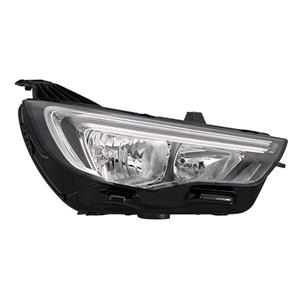 Lights, Left Headlamp (Halogen, Takes H7 / H7 Bulbs, With LED Daytime Running Light, Original Equipment) for Vauxhall GRANDLAND X 2017 Onwards, 