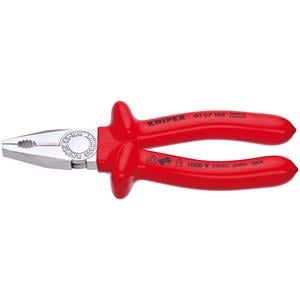 VDE Pliers, Knipex 21452 180mm Fully Insulated S Range Combination Pliers, Knipex