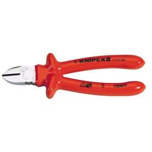 VDE Pliers, Knipex 21455 Knipex 21455 180mm Fully Insulated S Range Diagonal Side Cutter, Knipex