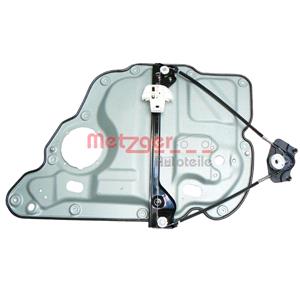 Window Regulators, Window Regulator, Left Rear 4 Door Electric without electric motor (2160124), METZGER