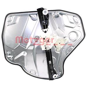 Window Regulators, Window Regulator, Right Rear 4 Door Electric without electric motor (2160237), METZGER