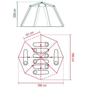 Coleman Cortes Octagon 8 Family Tent - Grey
