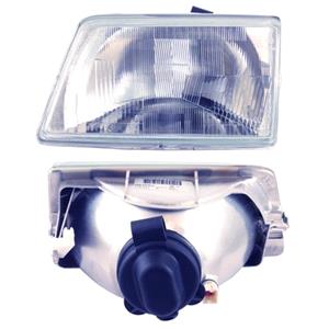 Lights, Left Headlamp (Takes H4 Bulb, Original Equipment) for Peugeot 205 van 1983 1998, 