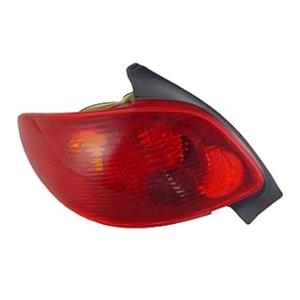 Lights, Left Rear Lamp (Hatchback, Supplied Without Bulbholder) for Peugeot 206 Van 2003 2007, 