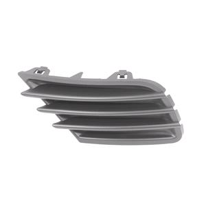 Grilles, Peugeot 207 2010 2012 RH (Drivers Side) Front Bumper Grille / Fog Lamp Cover, Matte Black, Without Fog Lamp Hole, 