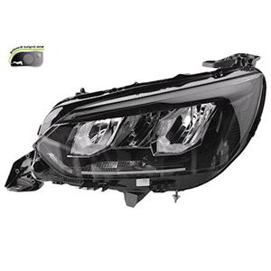 Lights, Left Headlamp (LED, Supplied Without Control Modules, Original Equipment) for Peugeot 208 II 2019 to 2023, 