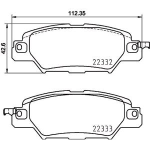 Brake Pads, Brembo Rear Brake Pads (Full set for Rear Axle)   P49053, Brembo