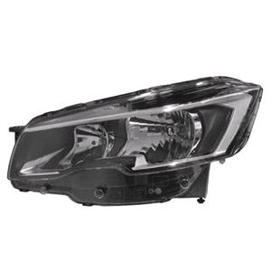 Lights, Left Headlamp (Halogen, Takes H7 / H7 Bulbs, With LED Daytime Running Light, Supplied With Bulbs & Motor, Original Equipment) for Peugeot 508 SW Box Body/Estate 2014 2018, 