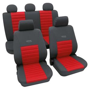 Sports Style Car Seat Covers   Grey & Red   For Peugeot 106 1991 1996