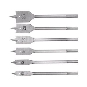 Hardware, FLAT WOOD BITS 10 25MM / 6PCS, 