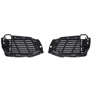 Grilles, Peugeot 5008 2016 2020 Front Bumper Grille Set, RH & LH Supplied, Grained, Black, 