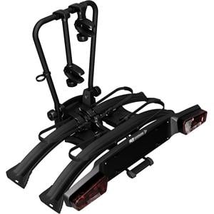 Peruzzo Atlantis Black Aluminium Tow Bar Mounted Bike Rack for 2 Bikes