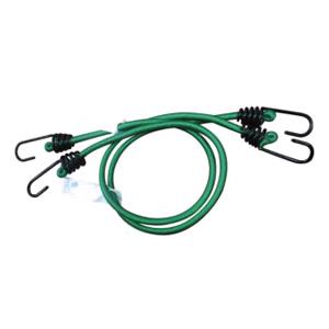 Straps and Ratchet Tie Downs, pack of two elastic cord with hooks, Green Valley