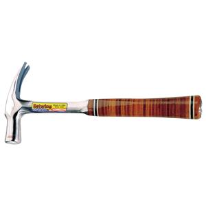 Lump/Sledge Hammers and Hammers, Estwing Straight Claw English Pattern Hammer with Leather Grip, 24oz/672g, 13.5", Draper
