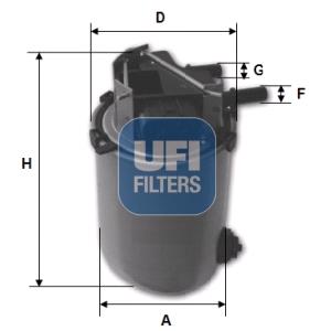 Fuel Filters, UFI Fuel Filter   2406101, UFI