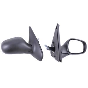 Wing Mirrors, Right Wing Mirror (manual, black cover) for Renault CLIO Mk II, 1998 2001, 