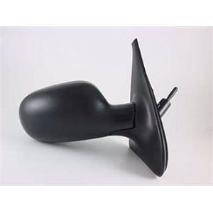 Wing Mirrors, Right Wing Mirror (manual, black cover) for Renault CLIO II van, 2001 2005, 