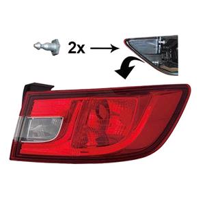 Lights, Right Rear Lamp (Outer, On Quarter Panel, Standard Bulb Type, Supplied Without Bulbholder) for Renault CLIO IV 2016 2019, 