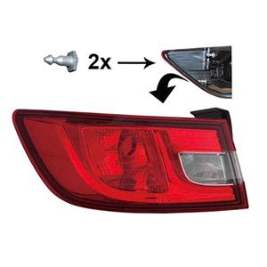 Lights, Left Rear Lamp (Outer, On Quarter Panel, Standard Bulb Type, Supplied Without Bulbholder) for Renault CLIO IV 2016 2019, 