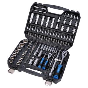 Socket Set, Draper 24230 HI TORQ Metric Socket and Bit Set, 1/4" and 1/2" Sq. Dr. (110 Piece), Draper