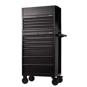 Tool Cabinets and Tool Chests, Draper 24247 BUNKER 10 Drawer Combined Roller Cabinet and Tool Chest, 26", Black, Draper